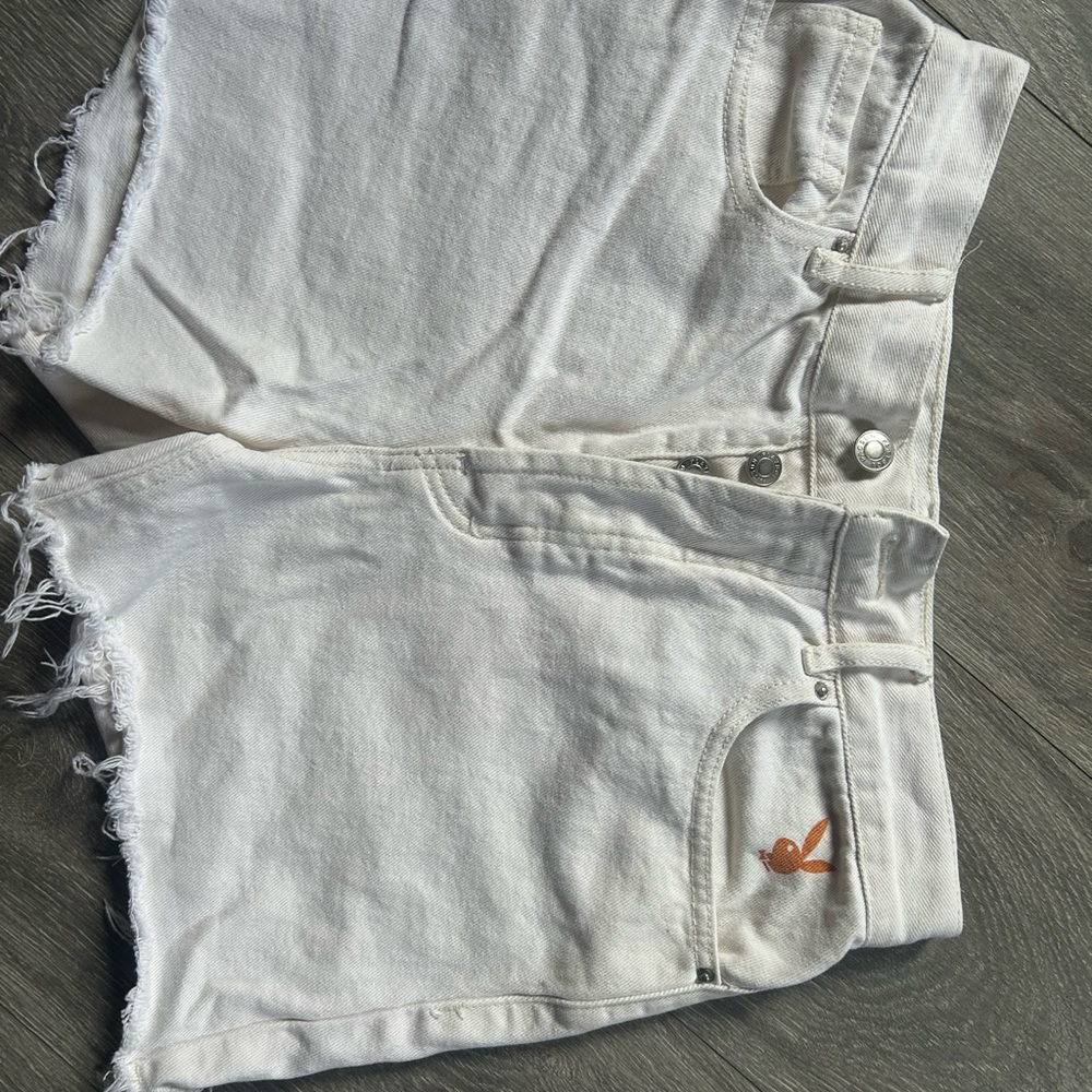 White Denim Cutoff Shorts